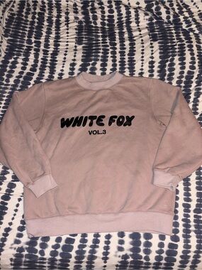 White fox Vol.3 women’s Crewneck Sweater - beige Pink